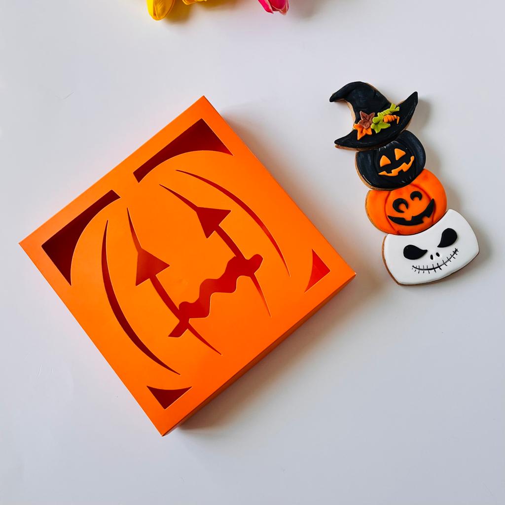18x18x4 Pencereli Karton Kutu -Halloween — galeri görseli